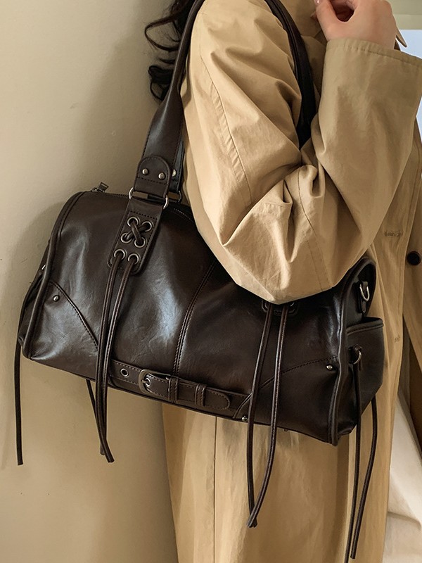 relajado retro bolso de gran capacidad para mujeres 2025 nuevo ocio viaje mochila de hombro bolso de mano Boston
