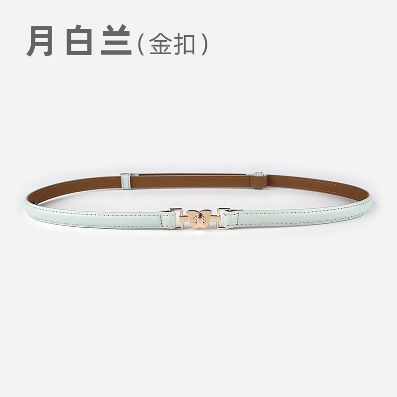 2024 無孔多用途ウエスト痩身ハイエンドレディース薄型ベルトセータースーツドレス女性のベルト|undefined
