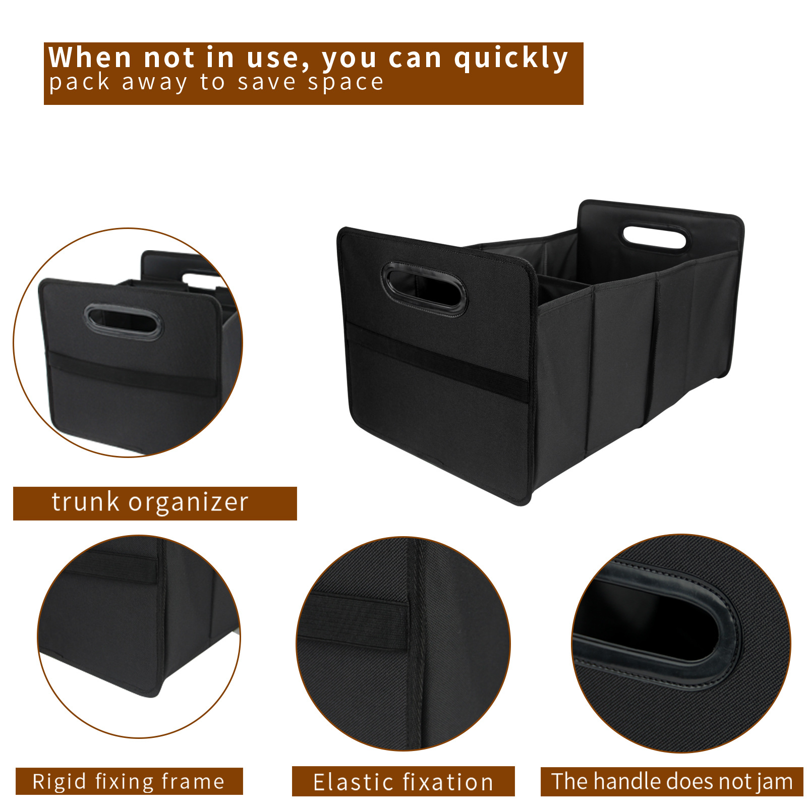 Caja de almacenamiento plegable del asiento trasero del coche caja de almacenamiento central oxford paño caja de almacenamiento de artículos diversos caja transfronteriza venta caliente