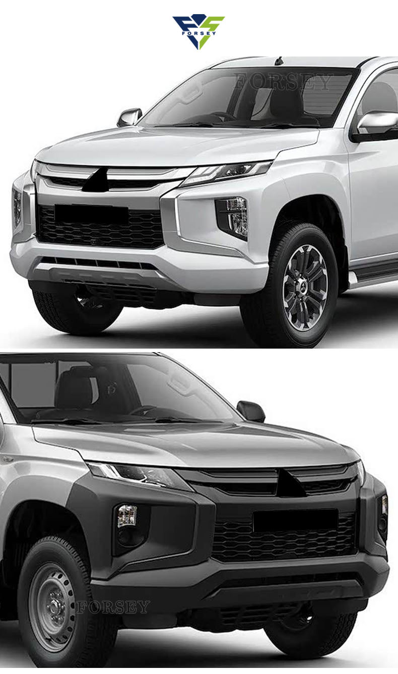 Suitable for 2019-2023 Mitsubishi Triton L200 modification and upgrade of front grille and front bumper