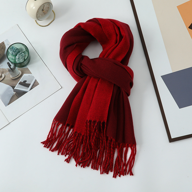 모조 캐시미어 양면 버건디