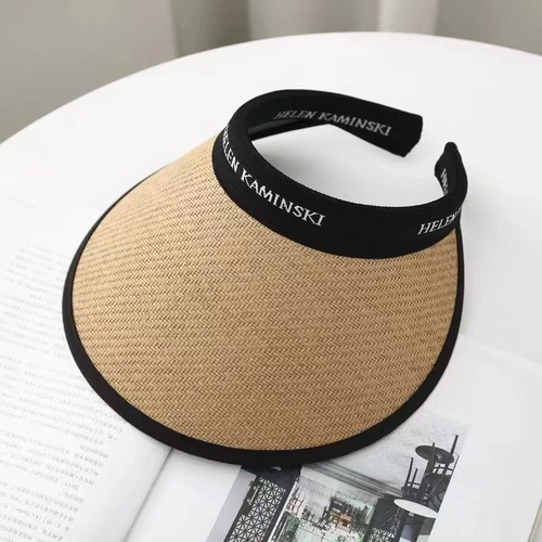 new summer vinyl sunscreen hat for women's anti-ultraviolet face sunshade hat with large eaves and hollow top hat straw hat