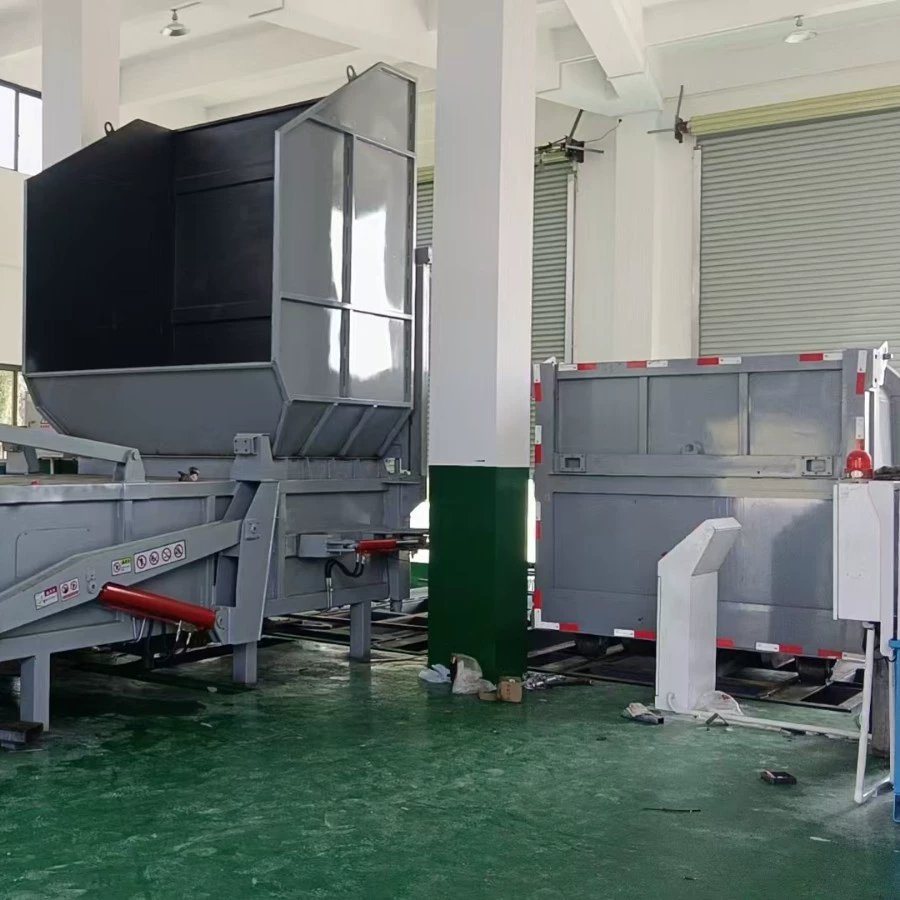 Горизонтальная компрессионная транзитная станция с разделенной обработкой 200-300 тонн компрессорной станции для бытовых отходов