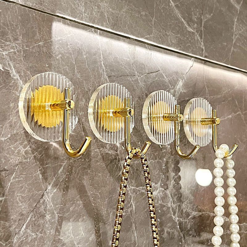 Acrylic Adhesive Hooks, No-Drill Strong Adhesive Hooks for Entryway, Key Holder, Bathroom, Towel and Clothes Hanger