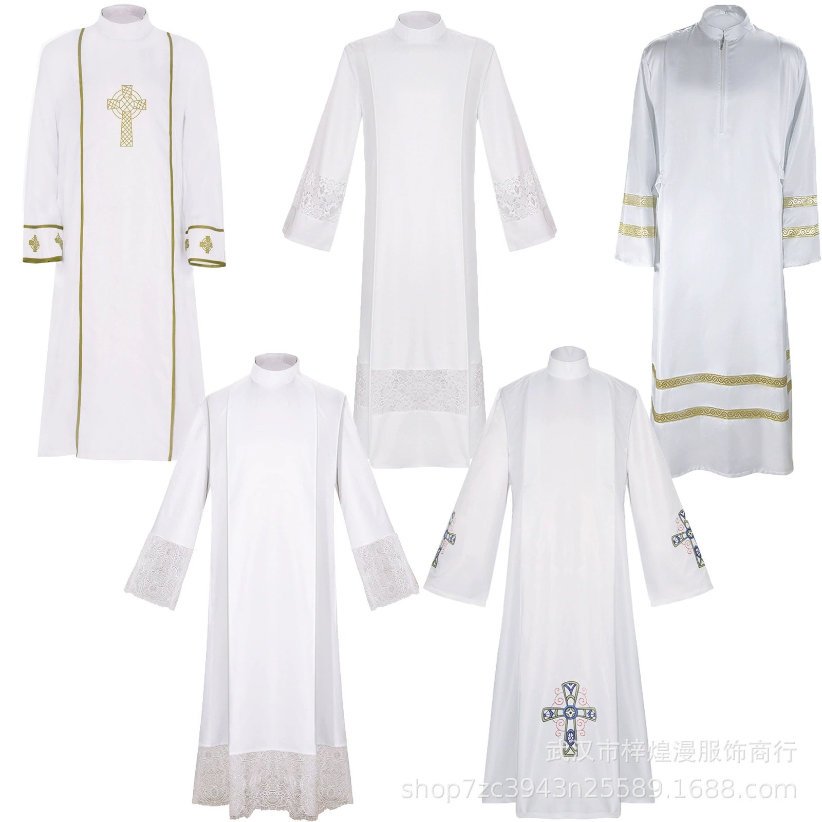Белый священник костюм cospaly платье средневековый священник костюм серия cos Ближневосточное шоу одежда фабрика спот