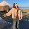 Coffee-colored jacket