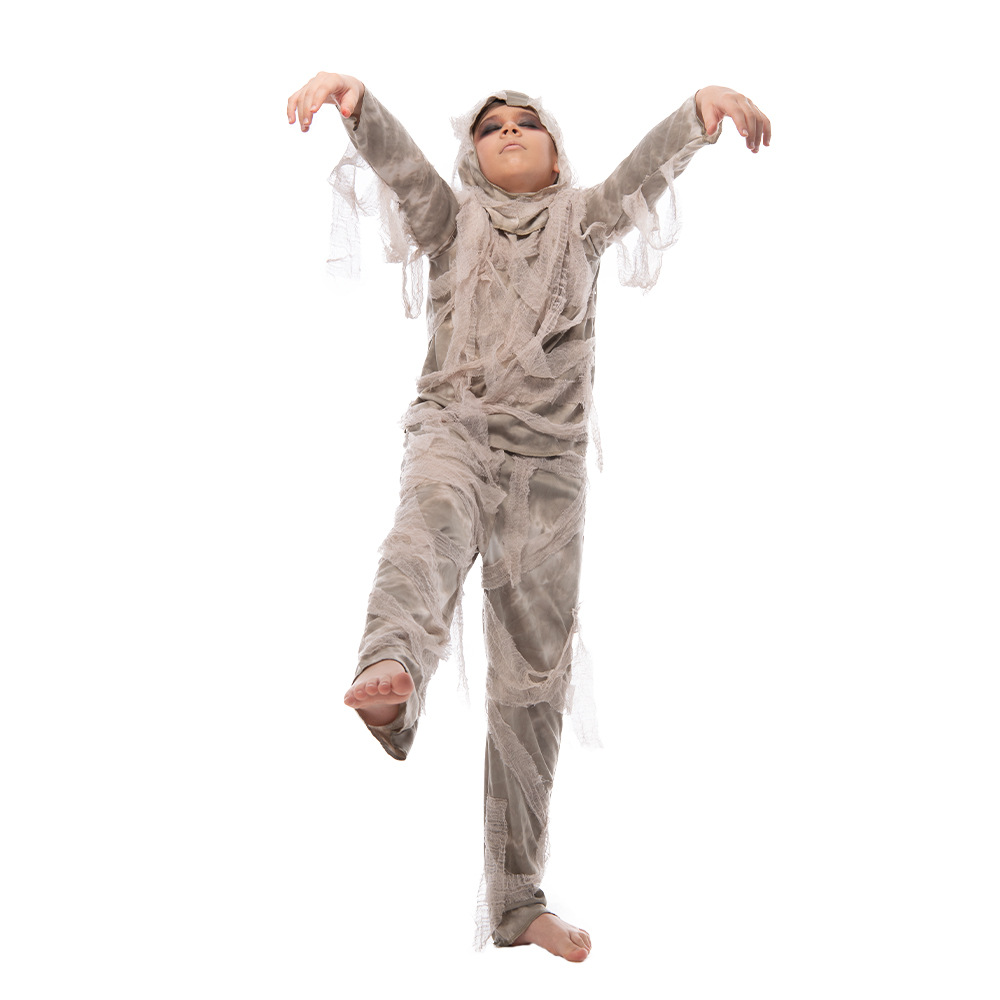 Ventas transfronterizas calientes de Halloween ropa de espectáculo infantil fantasmas de terror momias juegos de rol ropa de fiesta de cadáveres secos