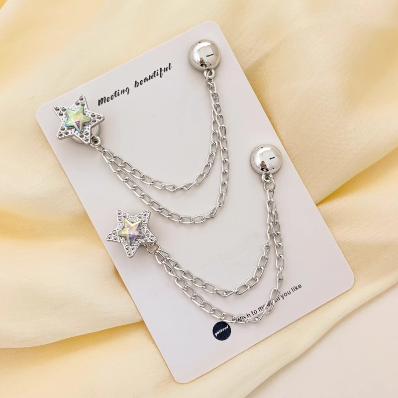 Pantalones largos y cortos, pantalones de artefacto, perneras del pantalón, cadena anti-trapeador invisible, hebilla de succión magnética, cierre, ajuste fijo, hebilla de borde