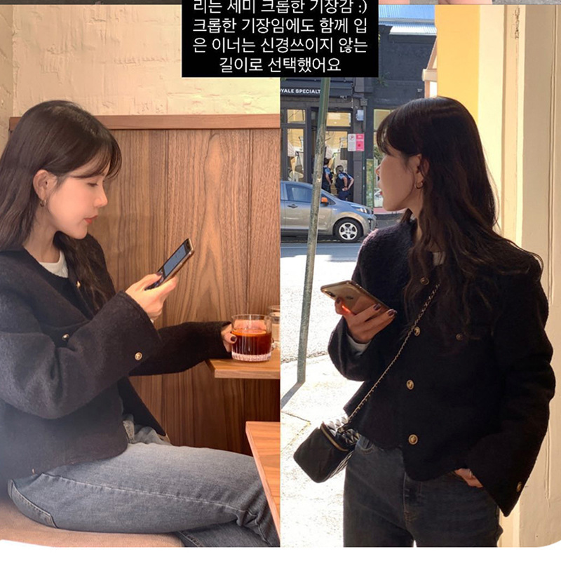 已出  韩版小香风短款外套 女|undefined