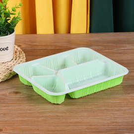 五格一次性餐盒 外卖便当盒pp塑料材质快餐盒厂家批发可制定尺寸