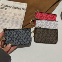 厂家现货直批MK卡包卡套大牌拉链包印花字母收纳包pu皮证件零钱包