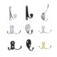 Solid zinc alloy coat hook coat hook single hook coat hook high and low hook wall hook clothes hook steel single hook