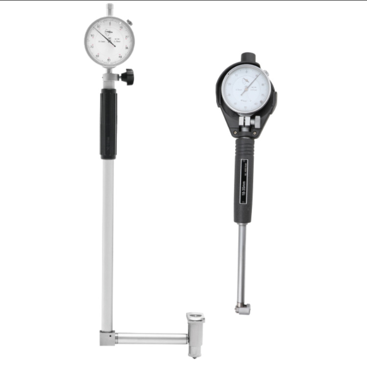 弯杆内径量表 箱体内腔隔筋上孔径狭⼩空间内壁孔径测量百分量表