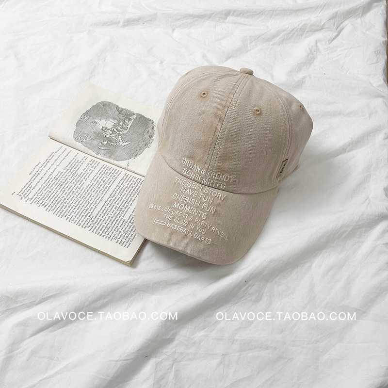 2025 nuevo gorro retro americano sombrero de boca de pato sombrero de protección solar sombrero de béisbol lavado con agua para hombres bordados sombrero de tapa blanda para niños