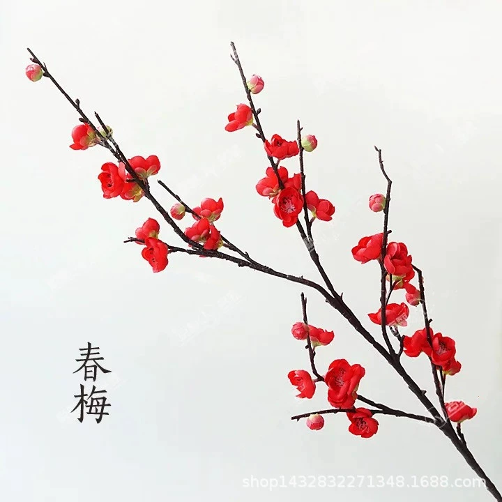Симуляция сливовое цветок La Plum кукла цветок набухает чашка слива Гостиная китайский стиль домашнее украшение оптом
