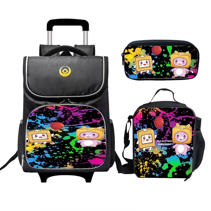 Box, poster, suitcase, children's set for students, cute handheld backpack, 3 piece set