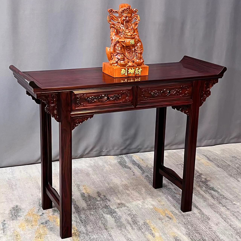 Rosewood furniture Indonesian black and sour branch Magic Table Chinese antique strip desk strip table table table solid wood desk Buddha table
