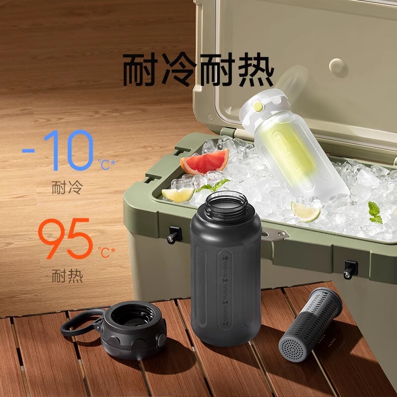 Xiao米家大容量スポーツカップ夏学生携帯高颜値プラスチックカップ転倒防止屋外水筒|undefined