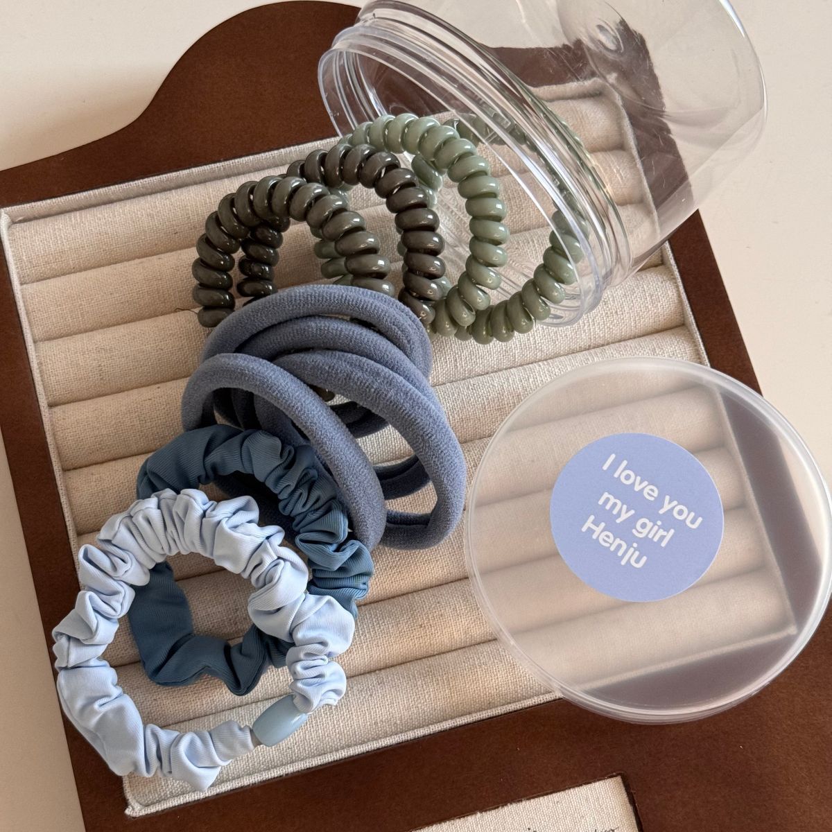 Diez piezas en caja simple doblado línea telefónica bobina de cabello 2024 nuevo versátil de alta elasticidad correa de correa duradera