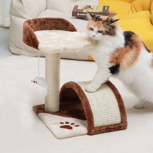 Cat climbing frame, small cat nest, cat jumping platform, sisal arch bridge, cat scratching board, cat scratching post, pet four-season universal cat supplies