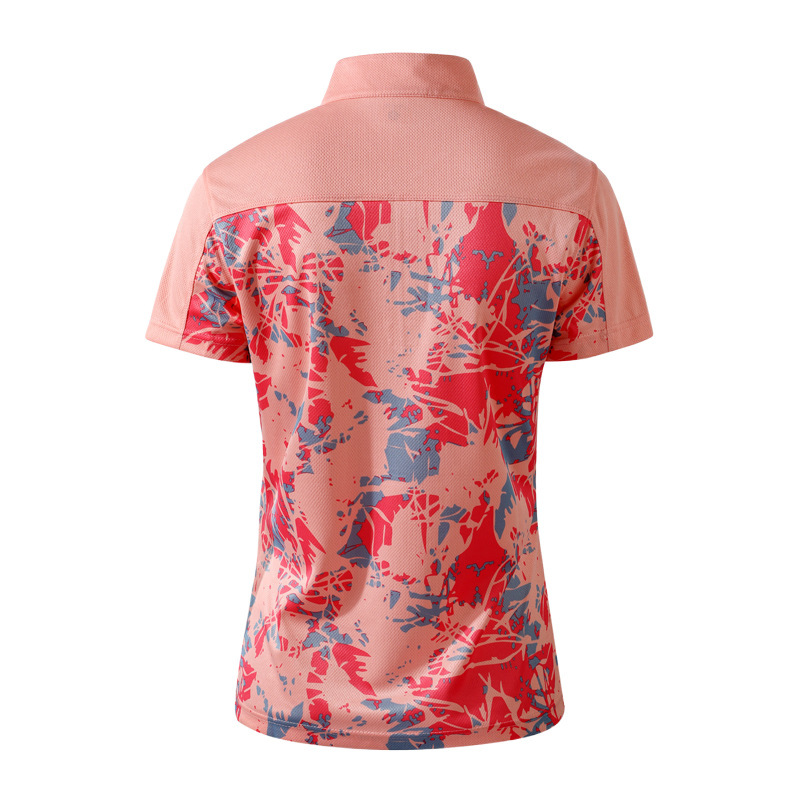 Verano al aire libre ropa de secado rápido mujer correr deportes secado rápido camiseta camuflada absorción de sudor transpirable cuello vertical manga corta caminata image 5