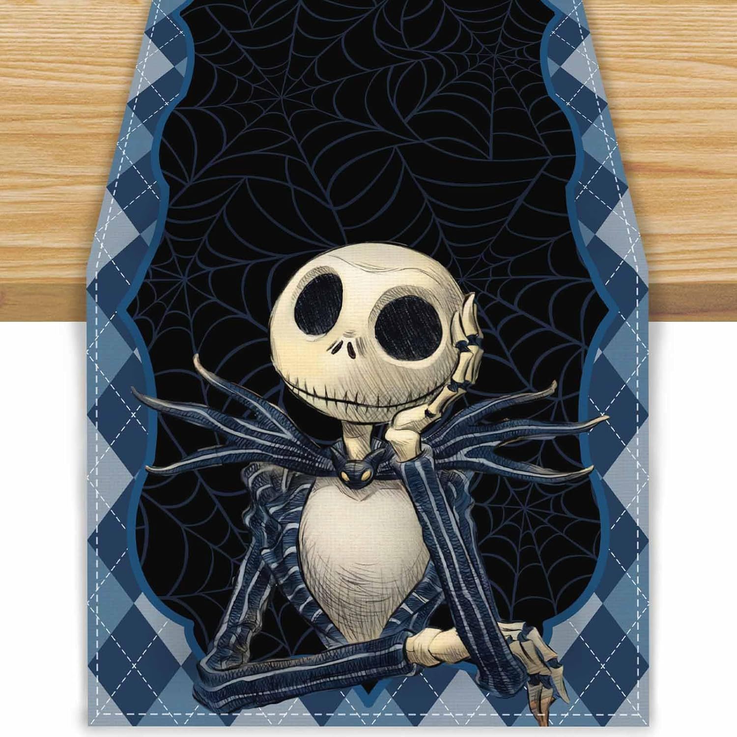 Transfronterizo 2024 Amazon nuevo Halloween Navidad terror lino tabla bandera tabla de comedor tabla bandera de té image 12