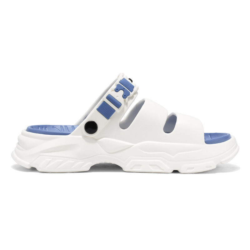 Sandalias de pelo para hombre, uso exterior de verano 2025 nuevo estilo antideslizante y resistente al desgaste, zapatillas de playa ligeras de ocio para conducir