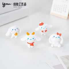 クリエイティブでキュートなクリスマスシナモロールDIYドールハウスデコレーションアクセサリー、マイクロランドスケープミニデスクトップ車載小物