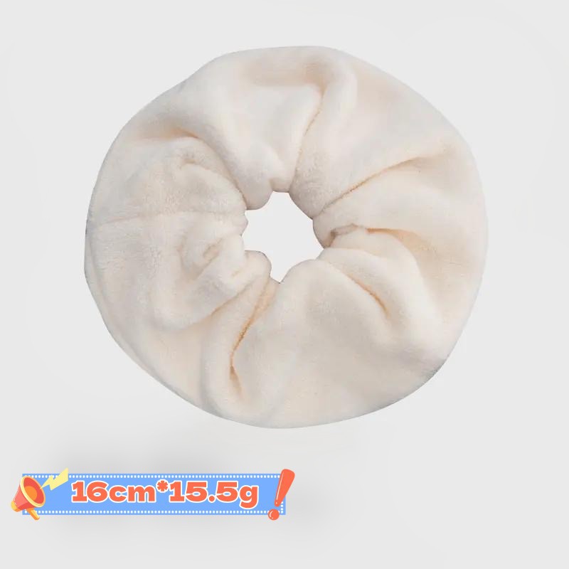 대형 봉제 머리끈 - 베이지 (16cm*16g)