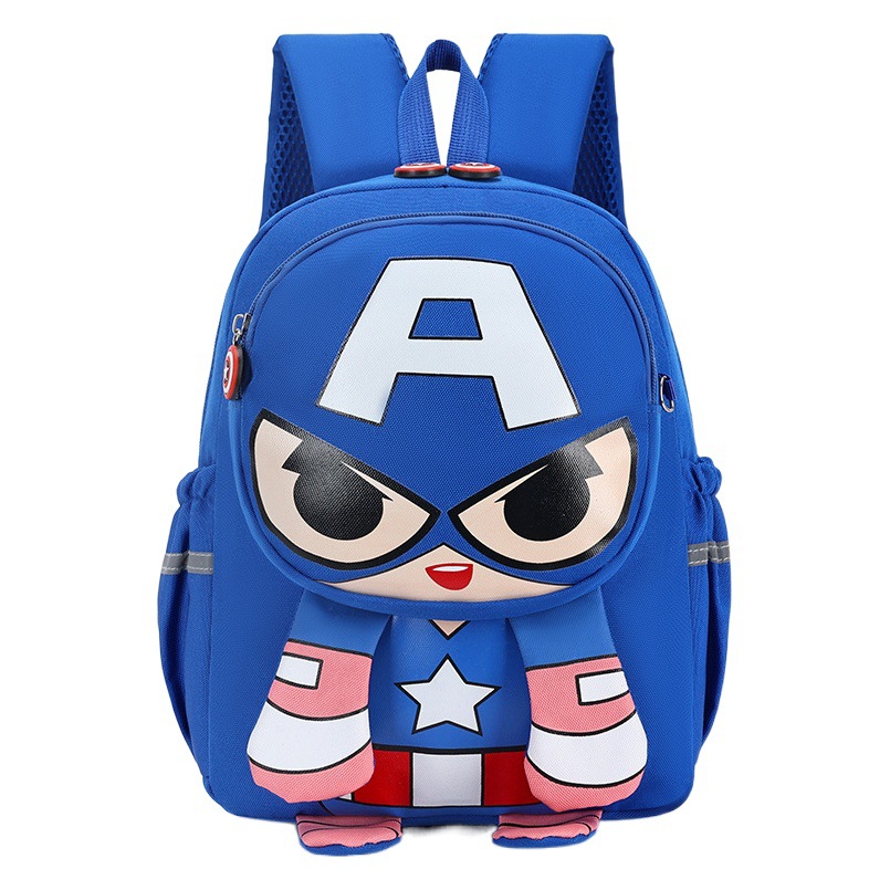 Mochila escolar para niños, guardería, bebé, dibujos animados de araña 3D, 3-5-64, mochila de clase pequeña, mochila para niño de clase media