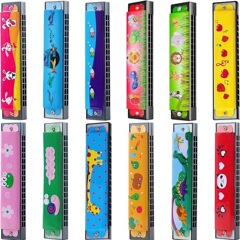 子供の漫画金属ハーモニカ音楽おもちゃ幼稚園生初心者楽器おもちゃ 16 穴ハーモニカ