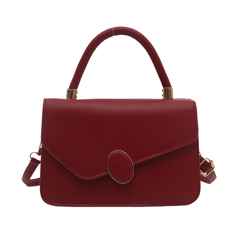 2025 primavera nuevo estilo simple y popular bolso de hombro coreano de color sólido simple bolso de literatura y arte para mujeres