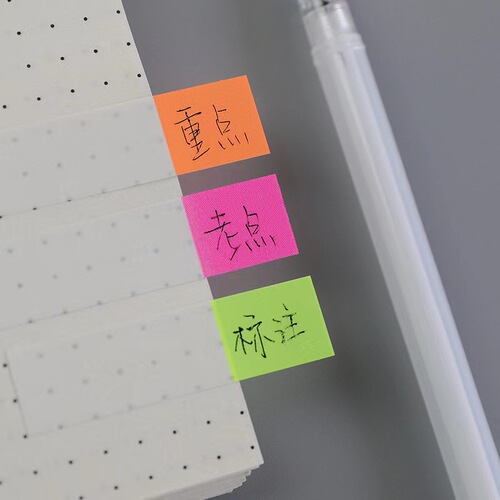 Fluorescent index stickers creative bar label stickers colorful transparent indicator stickers sticky notes N times stickers PET sticky notes