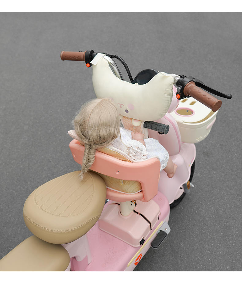 Electric Vehicle Decorative Accessories, Children's Baby Seat Anti-Collision Head Doll Protective Pad, Front Handle Anti-Collision Doll