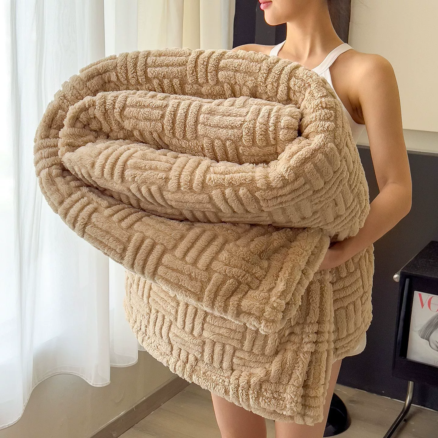 Одеяло-подушка Keep-Warm, утолщённая двухслойная флисовая ткань, различные размеры и цвета