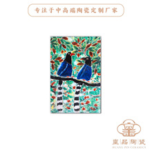 景德鎮陶瓷壁畫廠家 家居陶瓷裝飾 陶瓷擺件唐三彩瓷板畫禮品定制