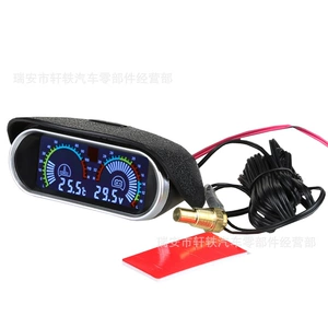 Avtomobil, yük maşını, mühəndislik nəqliyyatı üçün 12V/24V LCD su temperaturu voltmetri