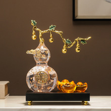 水晶葫芦摆件新中式客厅电视柜装饰品领导办公室高档乔迁新居礼品