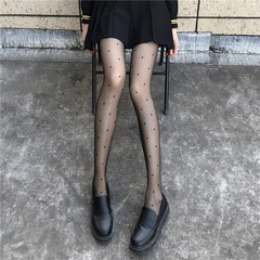 Wholesale polka dot stockings Internet celebrity love bow polka dot ultra-thin hot girl black stockings sexy ultra-thin pantyhose