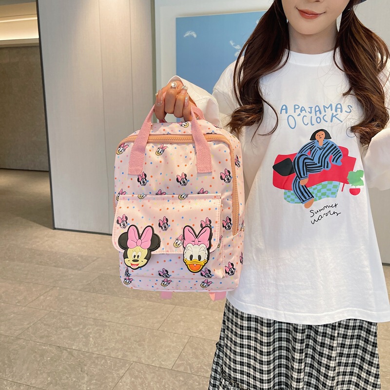 Cross-Border 2025 New Trendy Kidsren's Bag Baby Minnie Mouse Printed Backpack Kindergarten Cartoon School Bag Cross-Border 2025 New Trendy Kidsren's Bag Baby Minnie Mouse Printed Backpack Kindergarten Cartoon School Bag