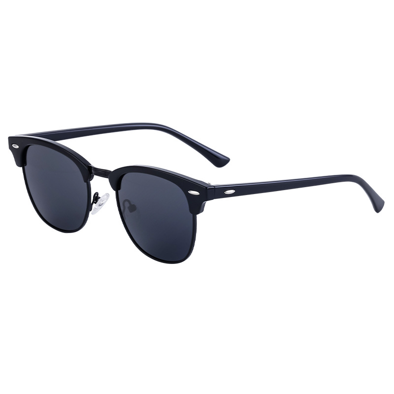 2024 New Fashion Trend Casual Versatile European and American Retro Eyebrow Polarized Sunglasses for Men Half Frame Sunglasses for Men and Women_voghion.com