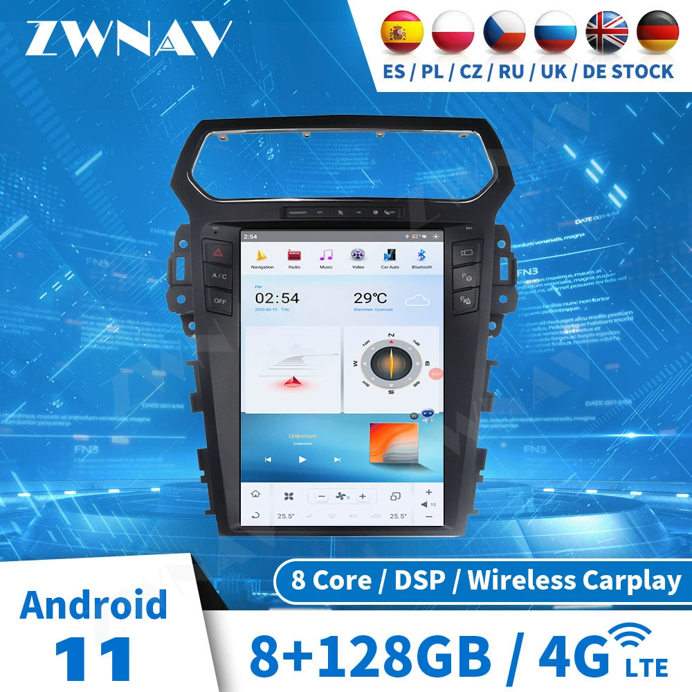 Suitable for Qualcomm 8 -core Android 11 ZF Ford Explorer Large GPS Navigation All -in -one