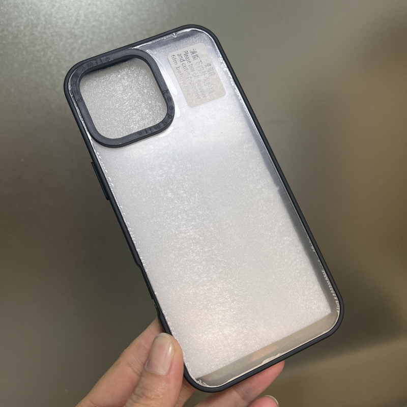 撞色苹果17promax双色手机壳iPhone15/14pro磨砂壳亚克力12凹槽壳|undefined