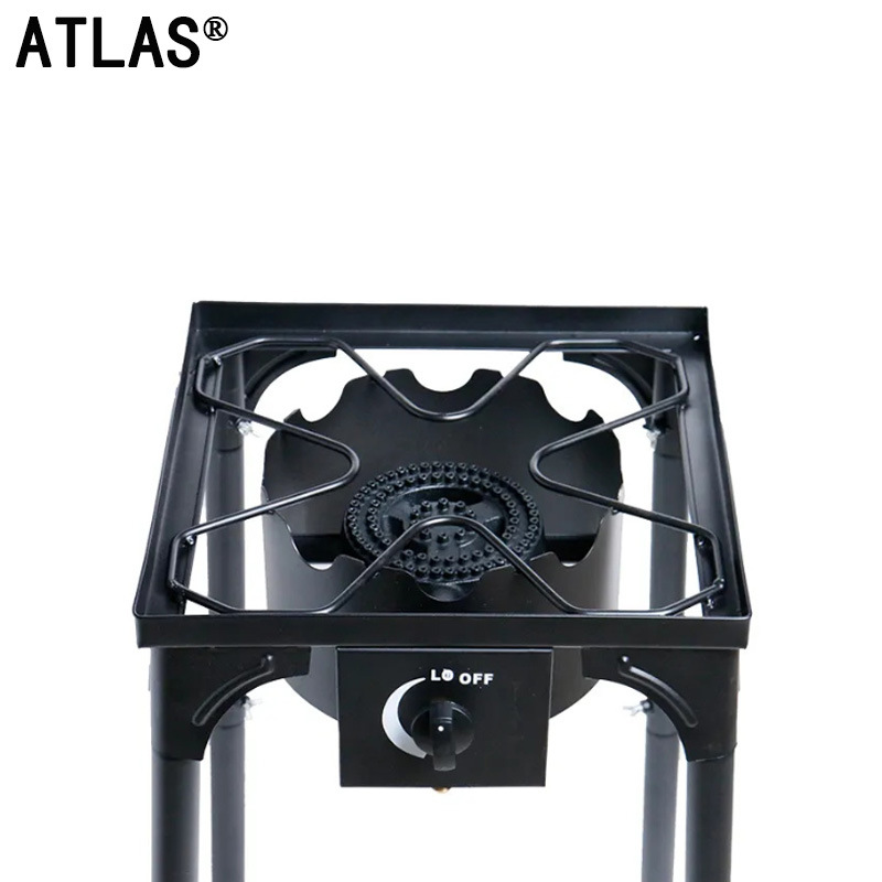 ATLAS户外便携单头燃气灶防风猛火炉露营野炊煤气灶折叠式节能灶