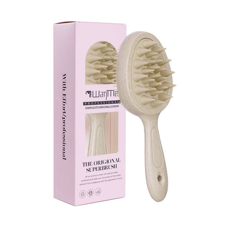 Scalp Massage Brush Avocado Shape, Detangling Hair Comb for Wet & Dry Hair, Portable