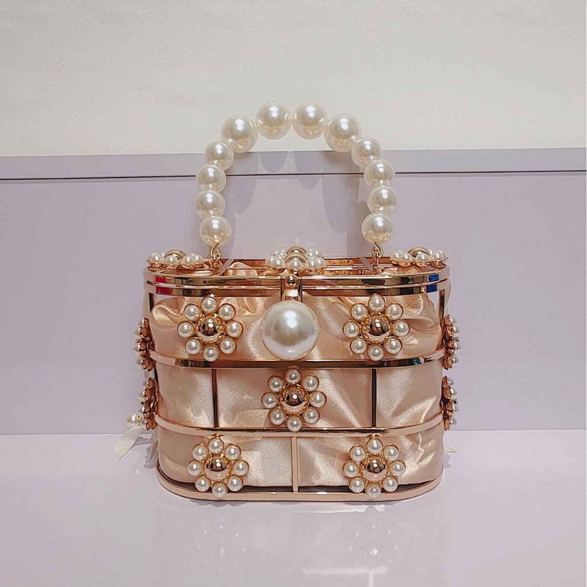 French niche bag ins fashion pearl bucket bag celebrity same chain summer ladies crossbody bag wholesale