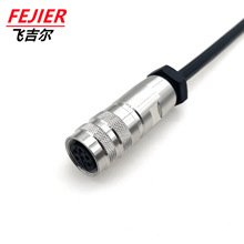 M16航空插头编码器防水带线连接器 5G天线基站电源信号防水连接器