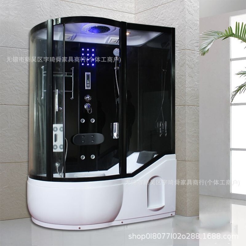 The overall shower room can include a surfing steam bath, an integrated bathtub, a sauna, and tempered glass The overall shower room can include a surfing steam bath, an integrated bathtub, a sauna, and tempered glass