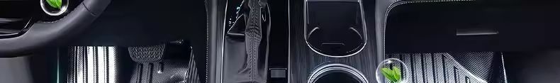 Toyota Sienna interior SI floor mats with fiber texture, 21-piece set, NATPE Via floor mats, EN carbon fiber, all-black model