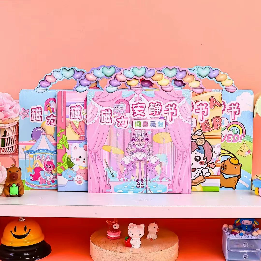 Новый стиль магнетизм тихая книга для детей ручной работы diy милый мультфильм магнитный наклейка книга производитель оптом